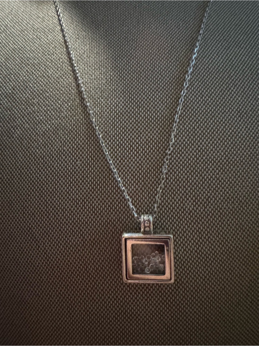 Brighton Sterling Silver Square Pendant Necklace in Silver
